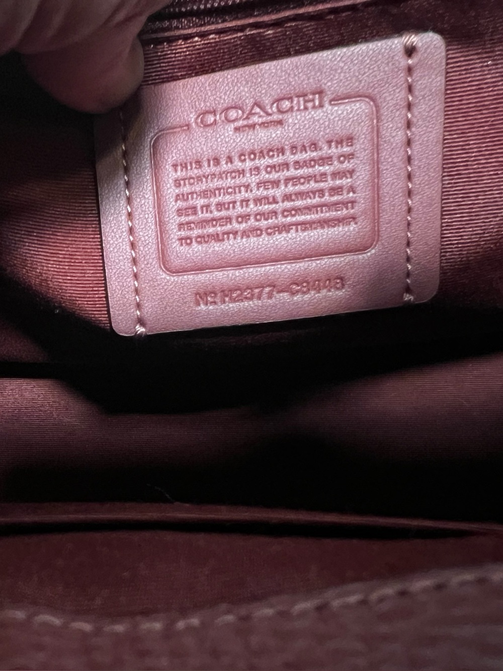 Coach Signature Canvas Tote with Brown and Burgundy Stripes - Picture 2 of 7